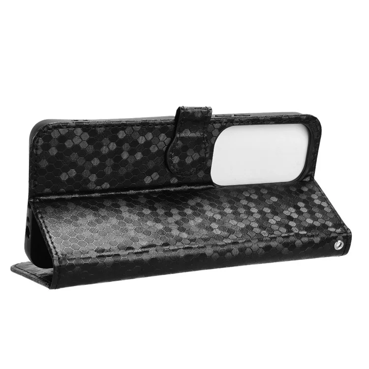 Für vivo Y19s 4G Wallet Case Punktmuster Prägung PU-Leder Handyhülle - Schwarz
