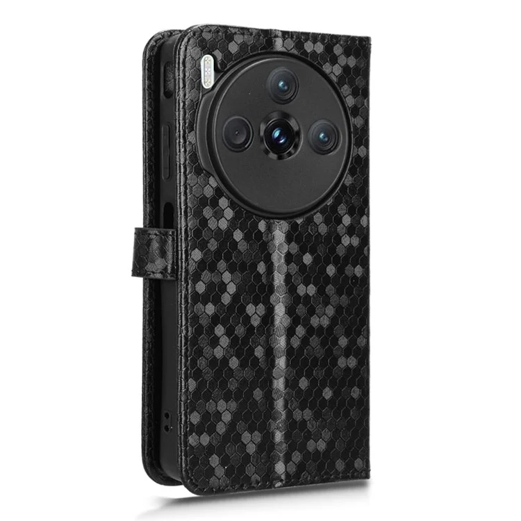 Funda de cuero con estampado de puntos para ZTE nubia Z60S Pro 5G - Negro