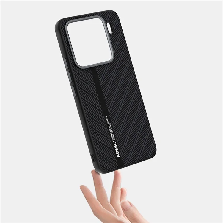 Custodia per Xiaomi 15 Pro ABEEL in PC + TPU + lega di alluminio + pelle PU compatibile con MagSafe - Texture 3