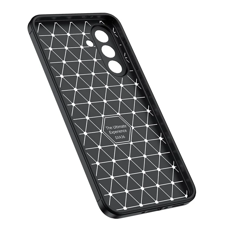 Étui pour Samsung Galaxy A36 5G, texture de litchi TPU flexible, noir