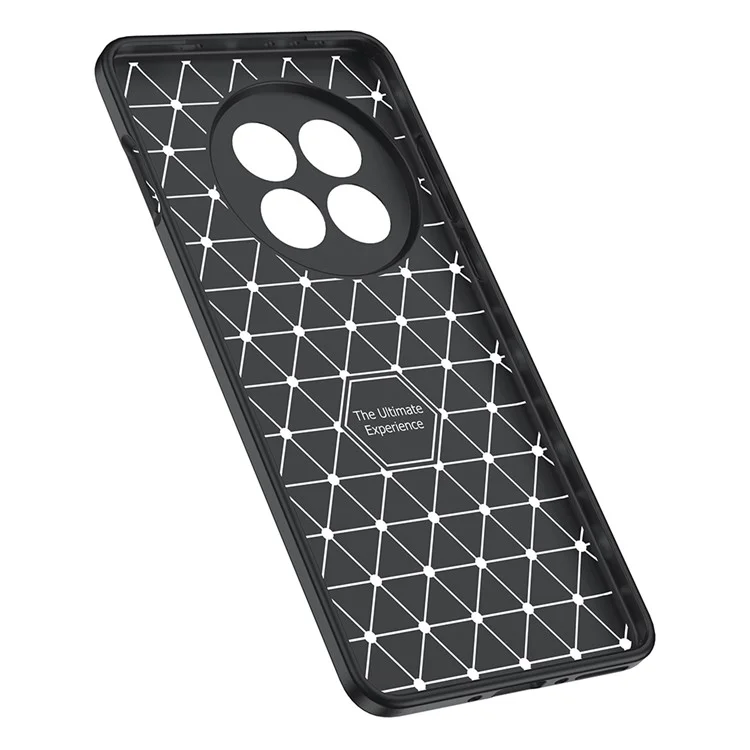 For OnePlus 13 Case Litchi Texture TPU Flexible Phone Cover, Black