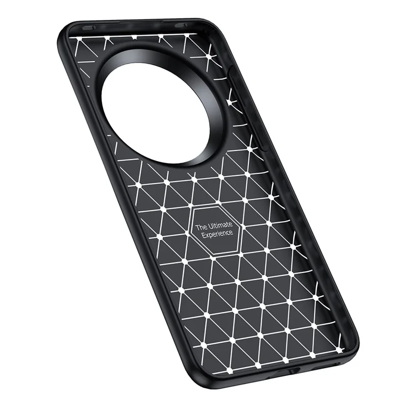 Coque pour Huawei Mate 70, texture de litchi en TPU flexible, noire