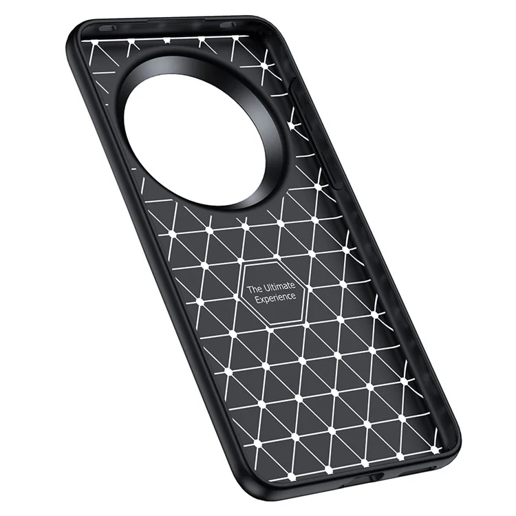 Coque pour Huawei Mate 70 Pro, texture de litchi en TPU souple, noire
