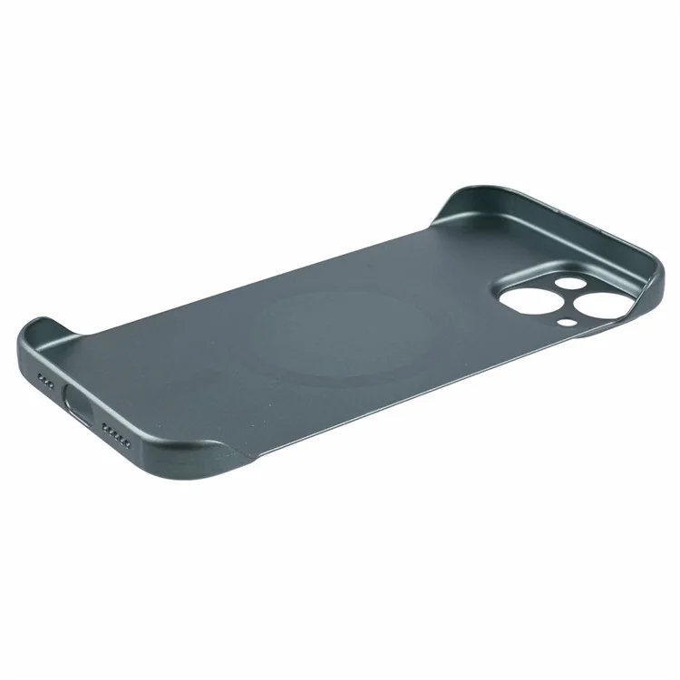 Custodia per iPhone 13 compatibile con MagSafe, cover per telefono in PC rigido senza cornice - Verde