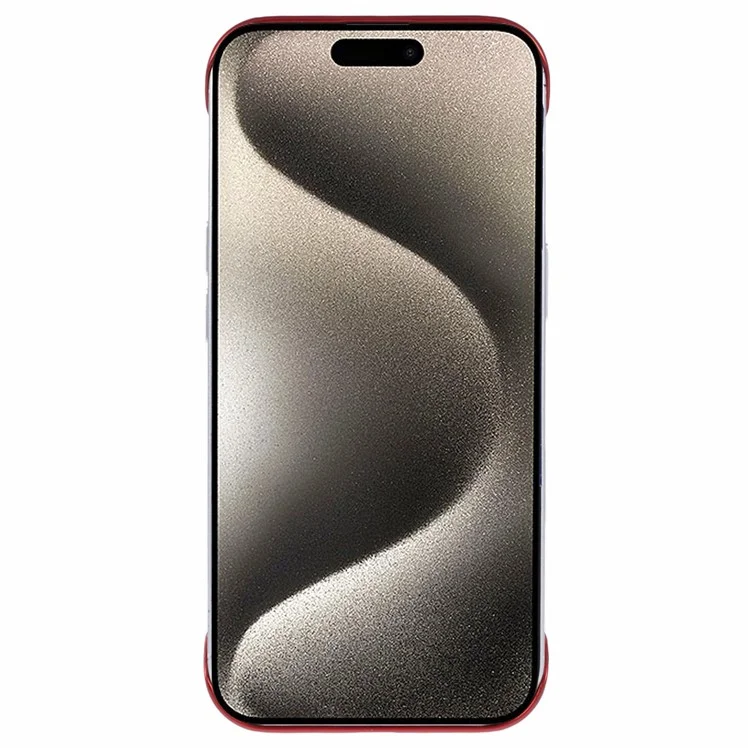 Coque compatible iPhone 14 Pro avec MagSafe, couverture de téléphone en PC dur sans cadre - Rouge