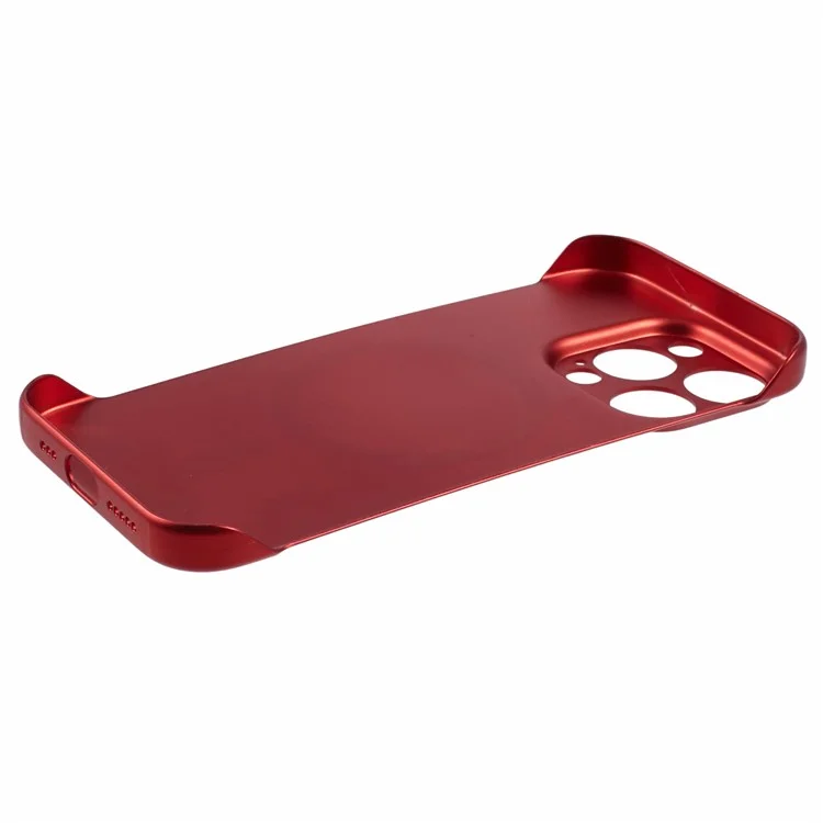 Coque compatible iPhone 14 Pro avec MagSafe, couverture de téléphone en PC dur sans cadre - Rouge
