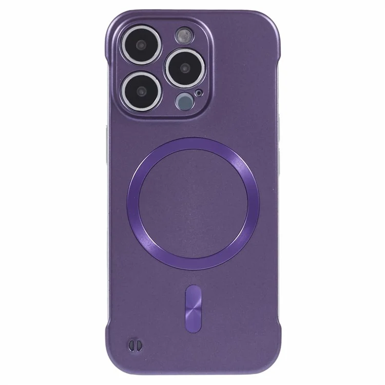Coque pour iPhone 14 Pro Max compatible avec MagSafe, boîtier de téléphone en PC dur sans cadre - Violet