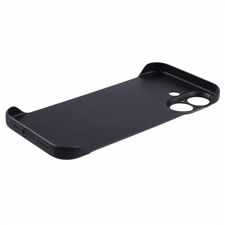 Чехол для iPhone 16 Plus совместимый с MagSafe, жесткий пластиковый безрамочный корпус - черный