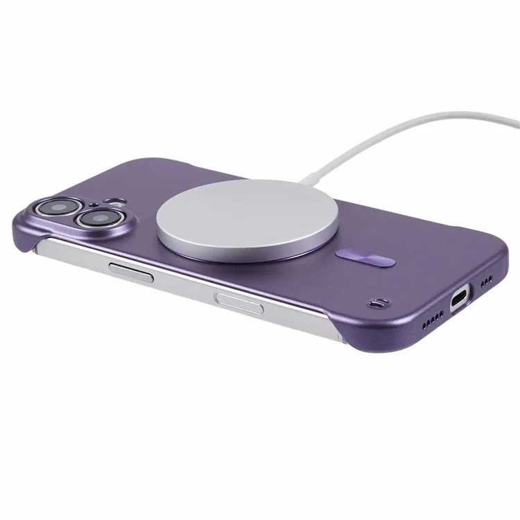 For iPhone 16 Plus Case Compatible with MagSafe Hard PC Frameless Phone Cover - Purple