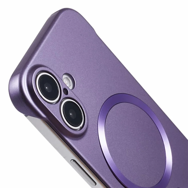 For iPhone 16 Plus Case Compatible with MagSafe Hard PC Frameless Phone Cover - Purple