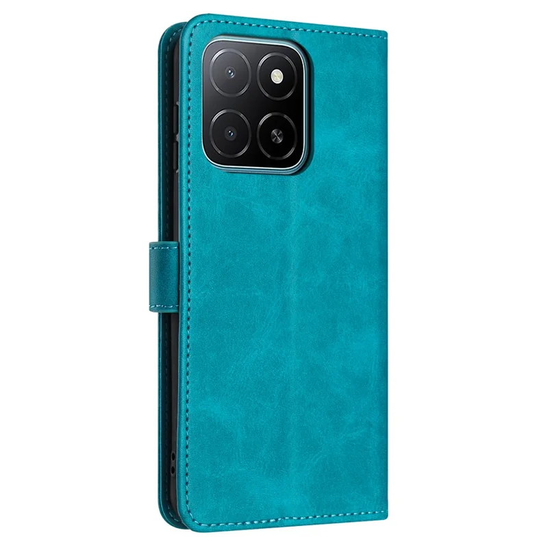 For Honor X5b / X5b Plus Case Flip Stand PU Leather Wallet Phone Cover Calf Texture - Green