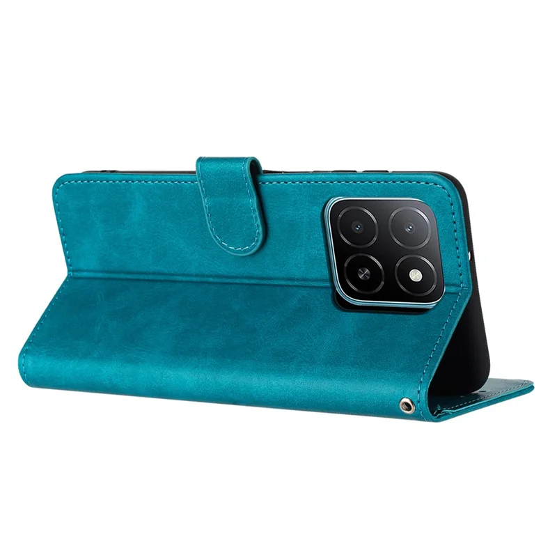 For Honor X5b / X5b Plus Case Flip Stand PU Leather Wallet Phone Cover Calf Texture - Green