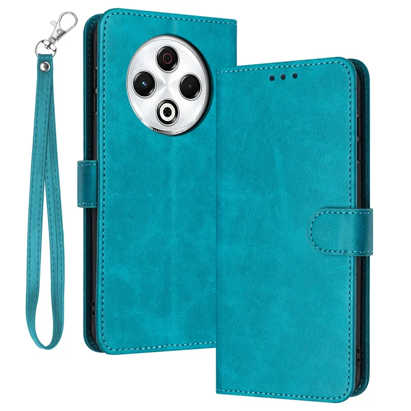 غطاء لهاتف TECNO Spark 30 4G بتصميم قلاب مع حامل ومحفظة من جلد PU بنسيج عجل - أخضر