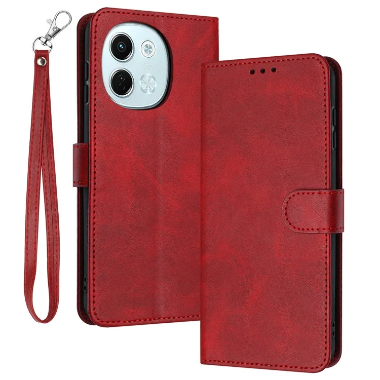 Para o TECNO Pova 6 Neo 5G / Spark 30 5G, capa flip de couro sintético com suporte e carteira - Vermelho