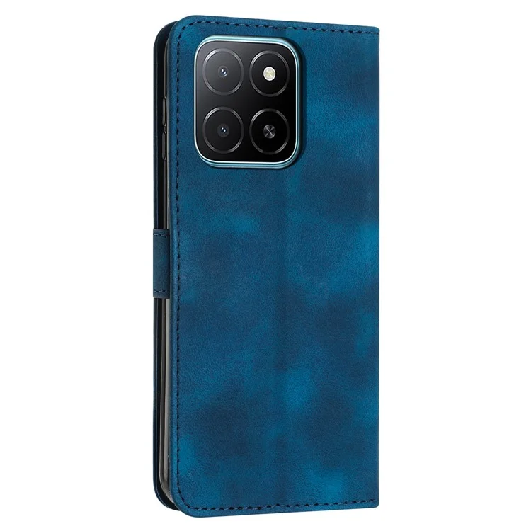 Für Honor X5b / X5b Plus Hülle Handtasche mit geprägtem Dreieck-Leder-Telefonhülle - Saphir