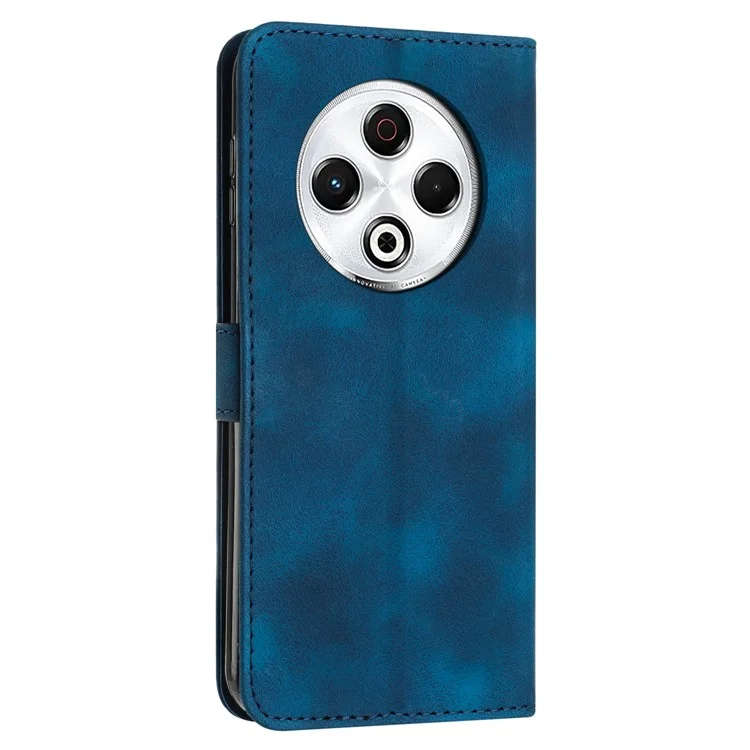 Funda de teléfono de piel con estampado triangular para TECNO Spark 30 4G - Zafiro