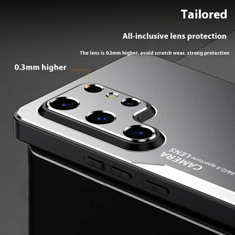 Funda para teléfono Samsung Galaxy S25 Ultra de aleación de aluminio+TPU+cubierta trasera de PC - Oro