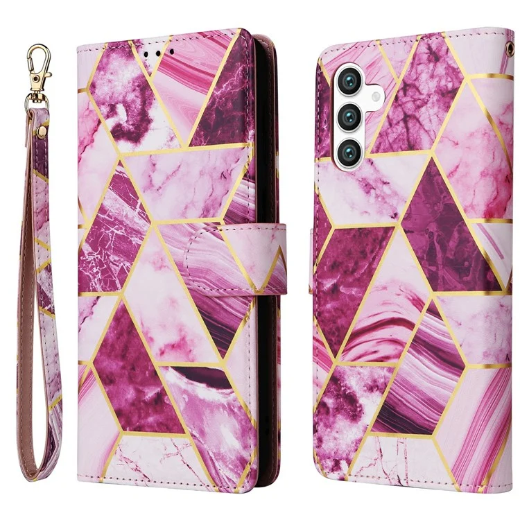 Funda para Samsung Galaxy S25 / S24 con patrón de mármol lacado - Púrpura