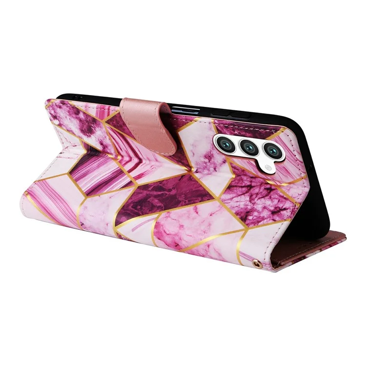 Funda para Samsung Galaxy S25 / S24 con patrón de mármol lacado - Púrpura