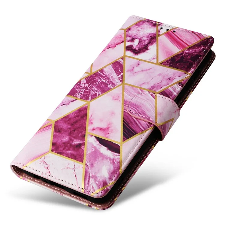 Funda para Samsung Galaxy S25 / S24 con patrón de mármol lacado - Púrpura