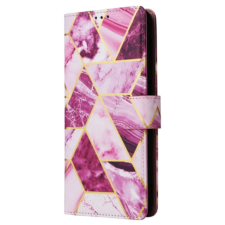 Funda para Samsung Galaxy S25 / S24 con patrón de mármol lacado - Púrpura