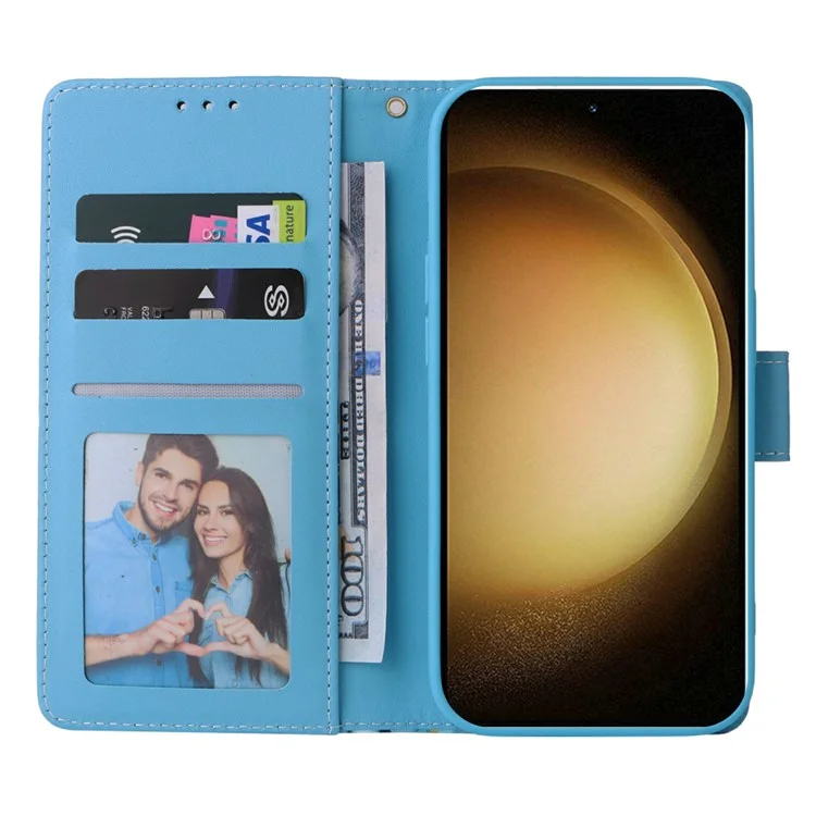 Funda para Samsung Galaxy S25+ / S24+ con patrón de mármol lacado - Azul