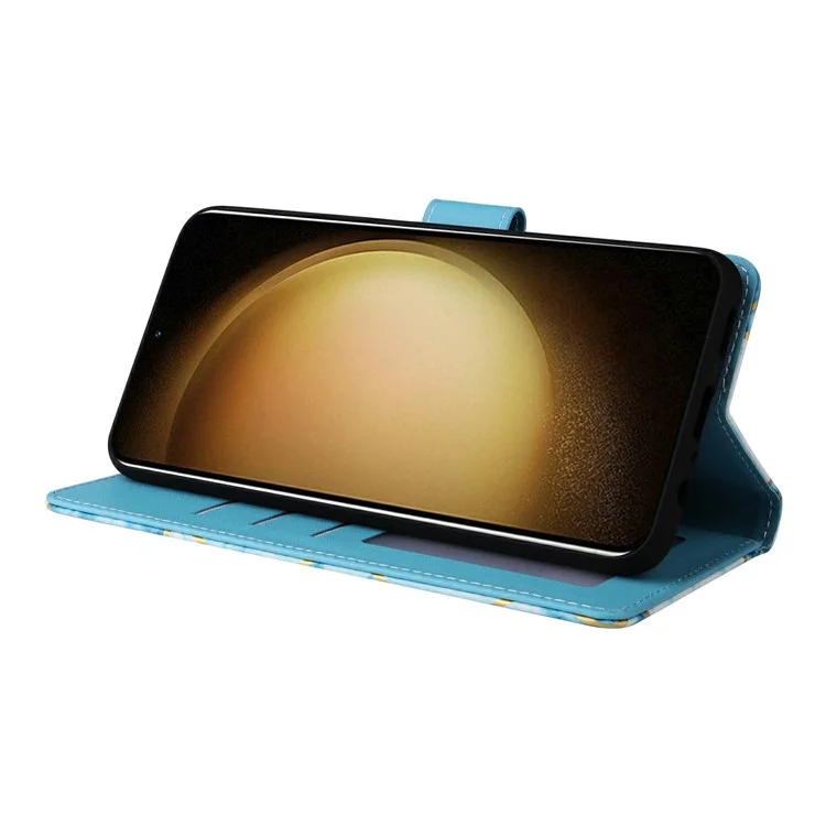 Funda para Samsung Galaxy S25+ / S24+ con patrón de mármol lacado - Azul