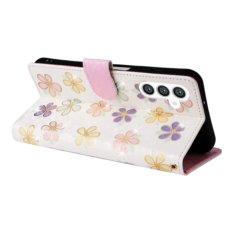 Capa de couro com bloqueio RFID para Samsung Galaxy S25+ / S24+ - Flor Colorida