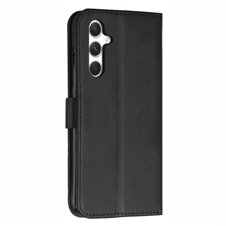 Custodia per Samsung Galaxy A56 con supporto, flip, protettiva in pelle - Nero