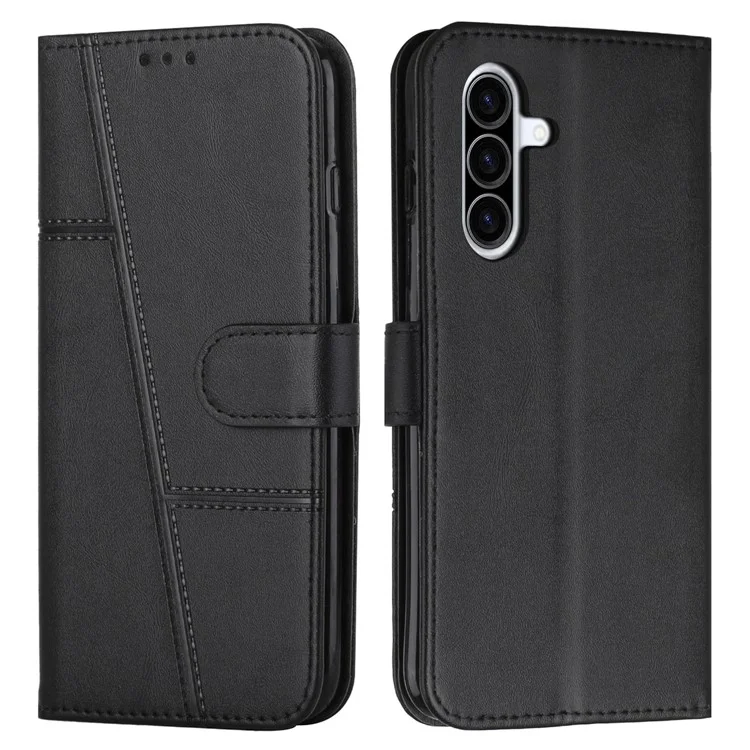 Custodia per Samsung Galaxy A36 5G, con supporto, flip, in pelle protettiva - Nera