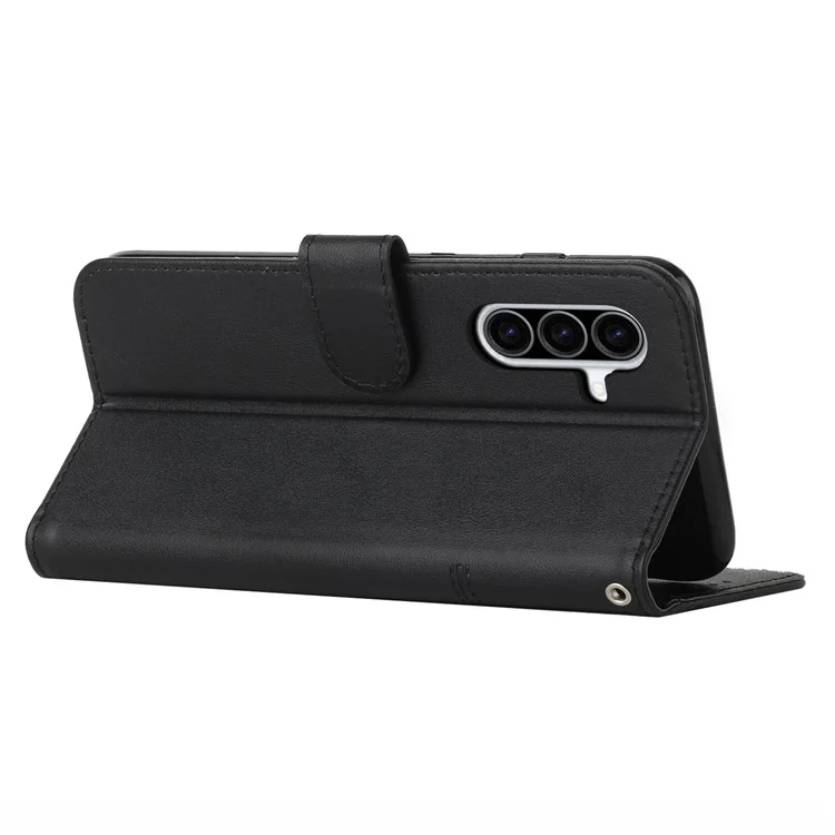 Custodia per Samsung Galaxy A36 5G, con supporto, flip, in pelle protettiva - Nera