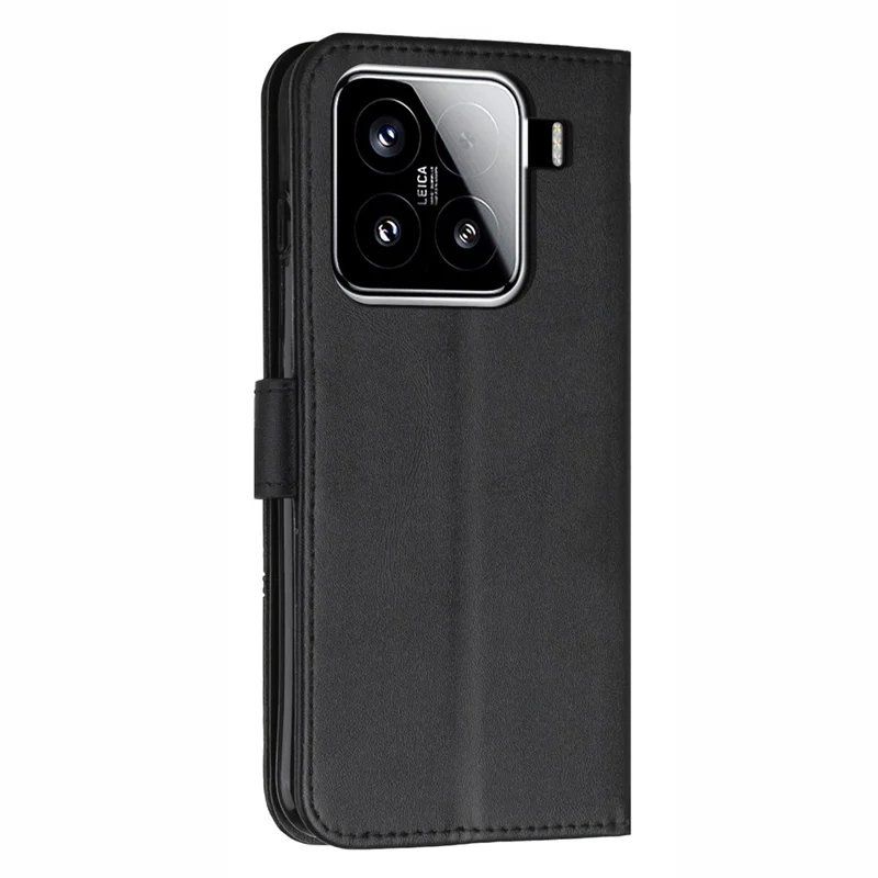 Custodia per Xiaomi 15 Stand Flip Protective Leather Phone Cover - Nero