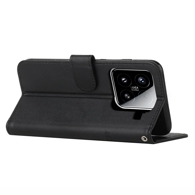 Custodia per Xiaomi 15 Stand Flip Protective Leather Phone Cover - Nero