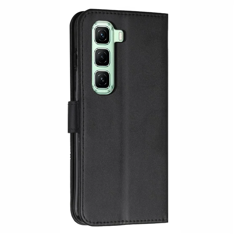 Étui de protection en cuir à rabat et support pour Infinix Hot 50 Pro+ 4G - Noir