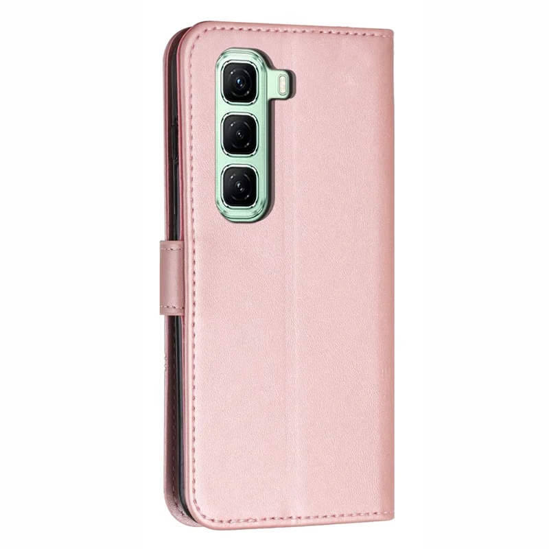For Infinix Hot 50 Pro+ 4G Case Stand Flip Protective Leather Phone Cover - Rose Gold