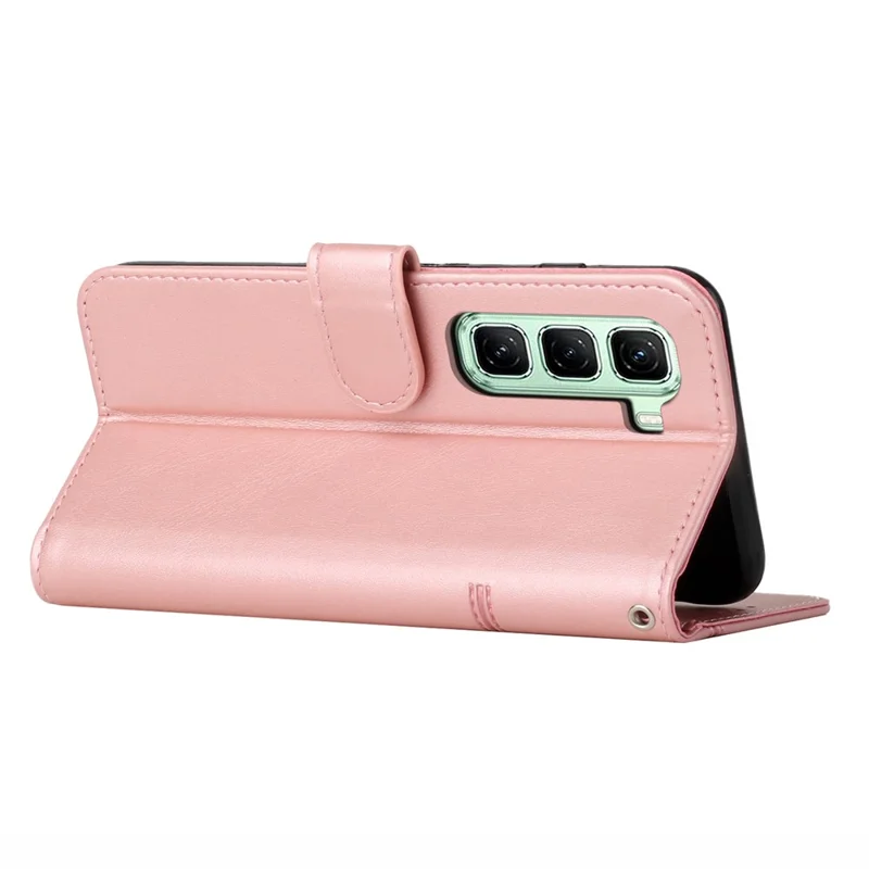 For Infinix Hot 50 Pro+ 4G Case Stand Flip Protective Leather Phone Cover - Rose Gold