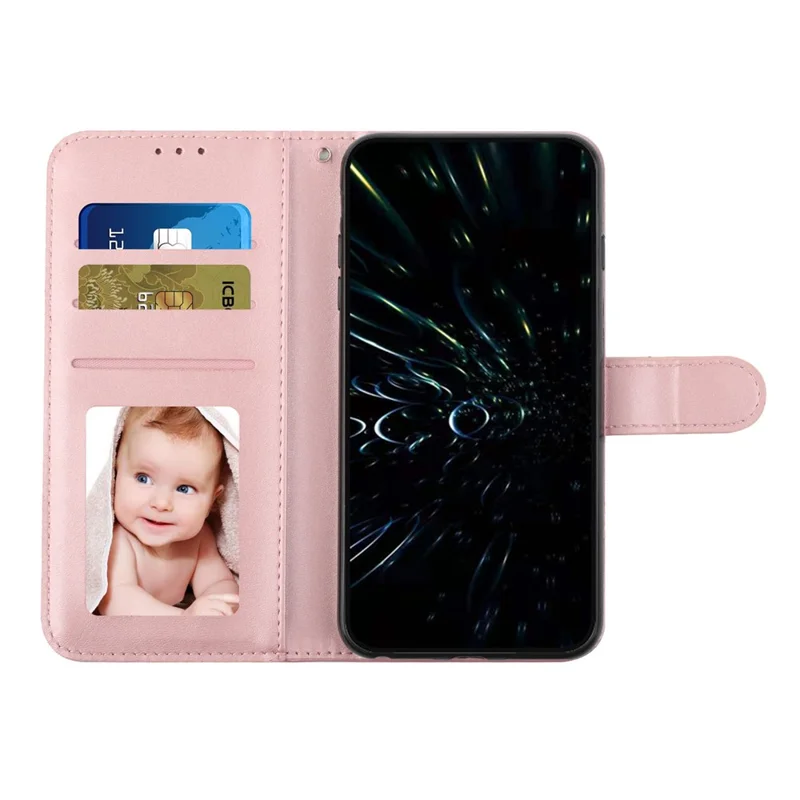 For Realme 13+ 5G / 13 Pro 5G (China) Case Stand Flip Protective Leather Phone Cover - Rose Gold