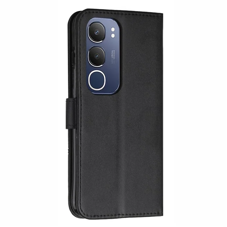 Für vivo Y19s 4G Hülle Ständer Flip Schutzhülle Leder Handyhülle - Schwarz