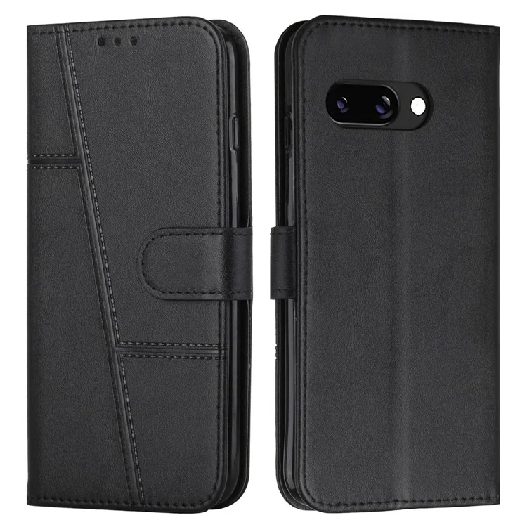 Для чехла-подставки Google Pixel 9a Flip Protective Leather Phone Cover - Черный