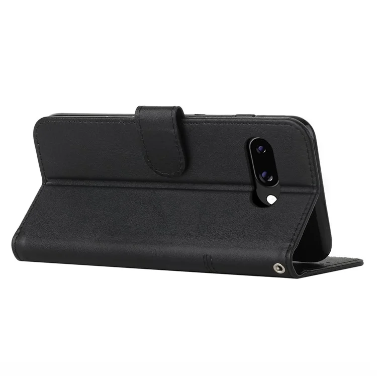 Для чехла-подставки Google Pixel 9a Flip Protective Leather Phone Cover - Черный