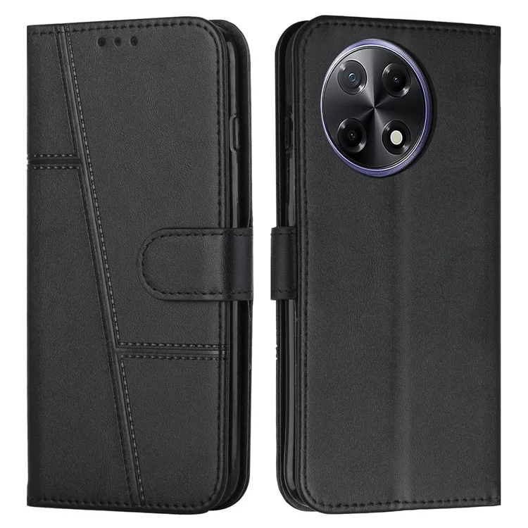 Für TECNO Camon 30S 4G / 30S Pro 4G Hülle Stand Flip Schutzhülle aus Leder - Schwarz
