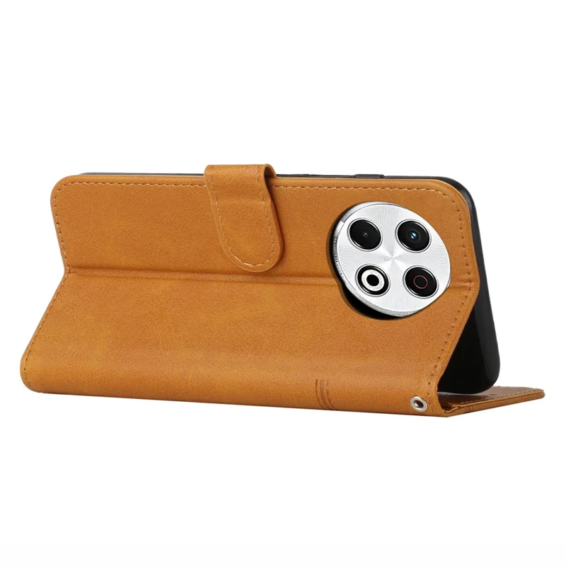 For TECNO Spark 30 Pro 4G Case Stand Flip Protective Leather Phone Cover - Yellow