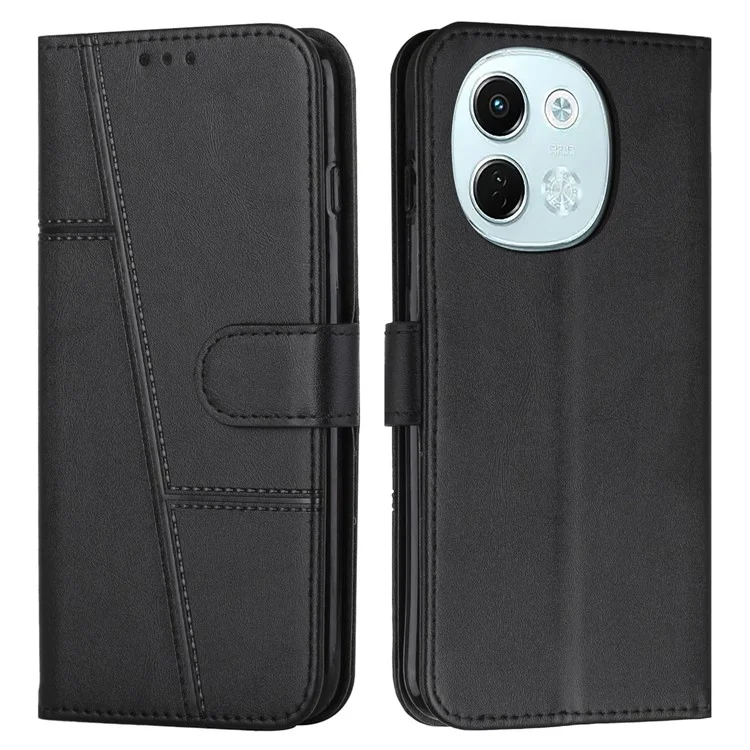 Étui de protection en cuir avec support et rabat pour TECNO Pova 6 Neo 5G / Spark 30 5G - Noir