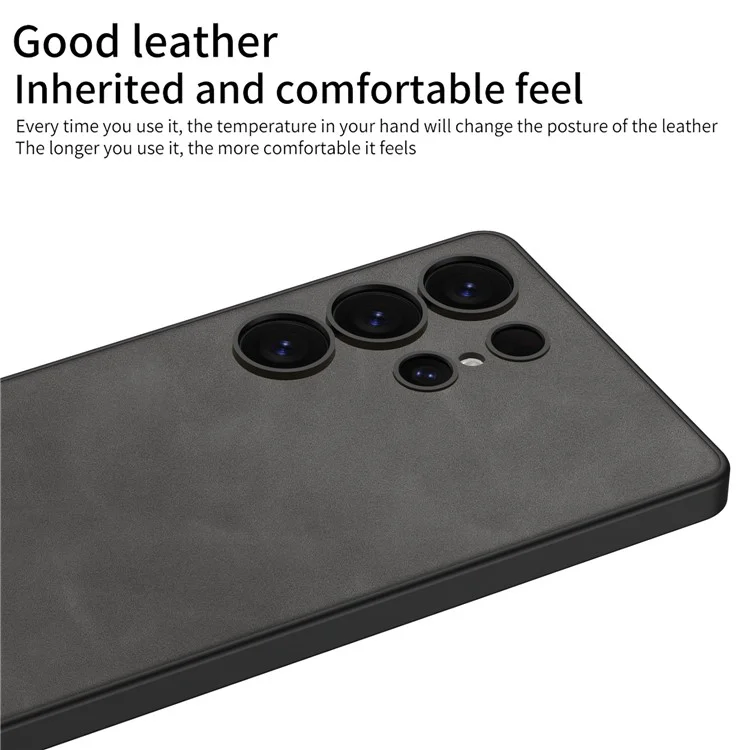 GKK For Samsung Galaxy S25 Ultra Case Skin-Touch Matte PU+TPU+PC Anti-Drop Phone Cover - Brown