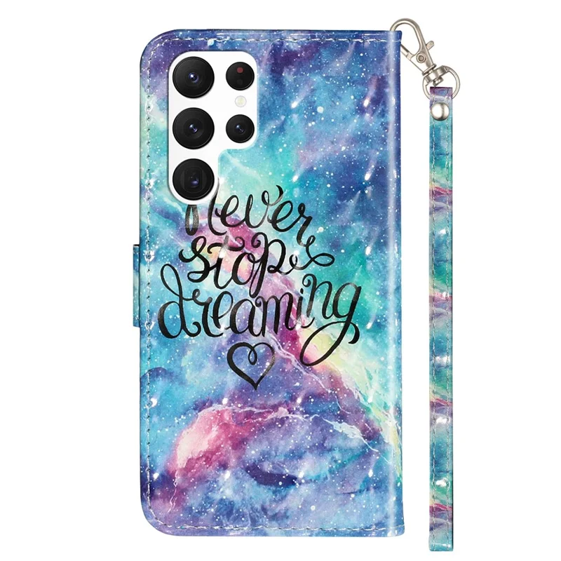 For Samsung Galaxy S25 Ultra Case 3D Pattern Printed Phone Leather Phone Cover - Starry Sky