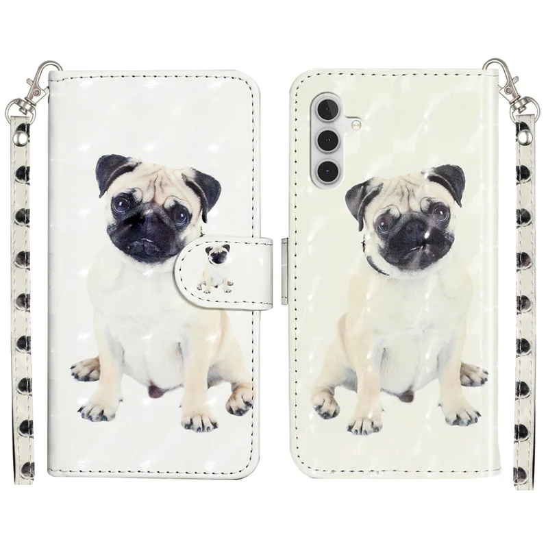 For Samsung Galaxy A16 4G / 5G Case 3D Pattern Printed Phone Leather Phone Cover - Dog
