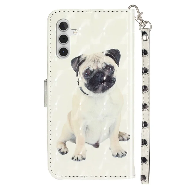 For Samsung Galaxy A16 4G / 5G Case 3D Pattern Printed Phone Leather Phone Cover - Dog