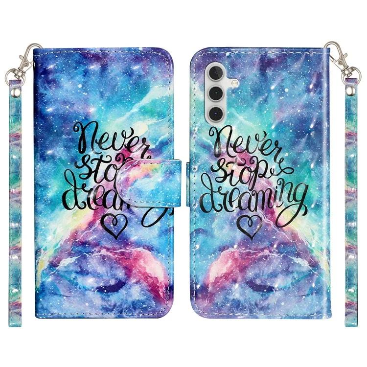 Für Samsung Galaxy A26 5G Hülle 3D-Muster bedruckter Lederhandy-Cover - Sternenhimmel