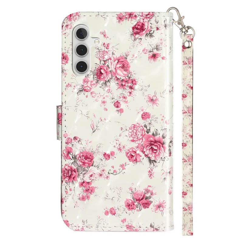 For Samsung Galaxy A56 5G Case 3D Pattern Printed Phone Leather Phone Cover - Roses