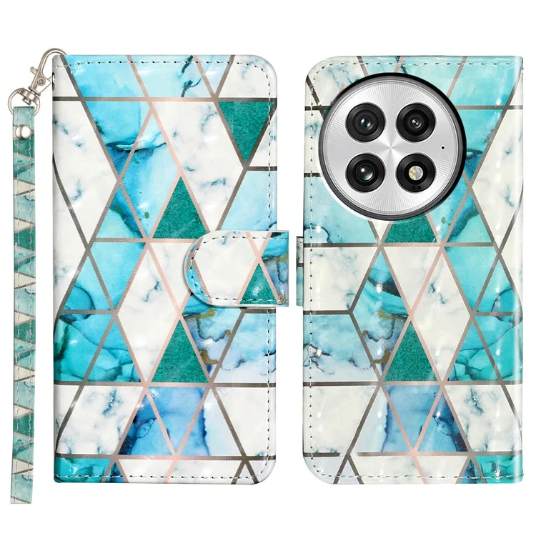 Capa para OnePlus 13 com padrão 3D impresso - Mármore verde